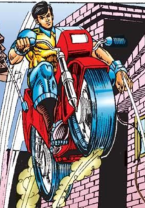 Super Commando Dhruv on motorbike